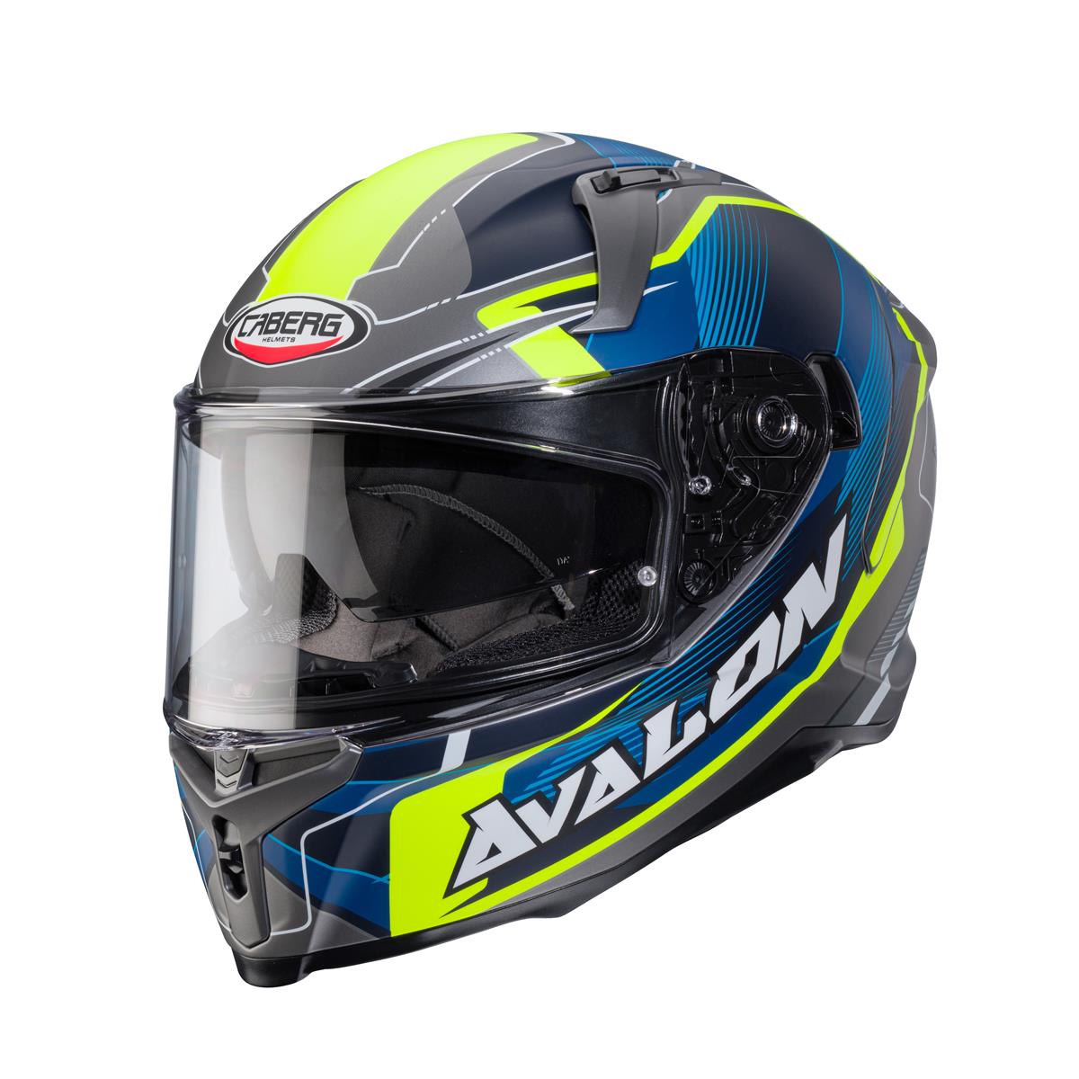 CABERG PROMOCJA KASK INTEGRALNY AVALON X OPTIC KOLOR SZARY MAT/NIEBIESKI/ŻÓŁTY FLUO