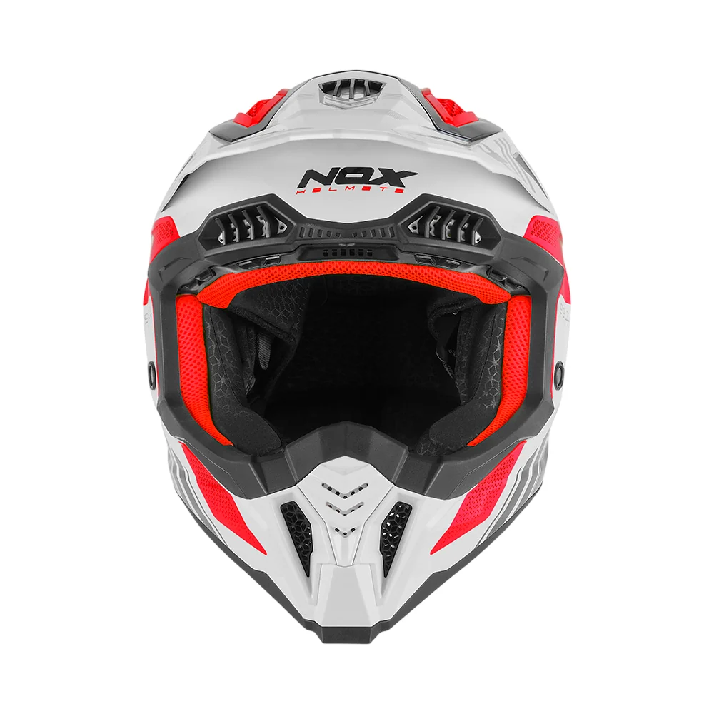 NOX WYPRZEDAŻ KASK OFF ROAD / CROSS N634 STORM KOLOR CZERWONY/BIAŁY