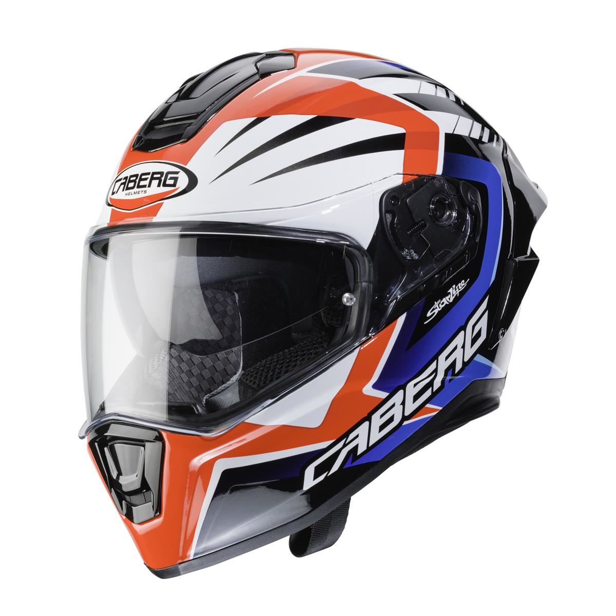 CABERG WYPRZEDAŻ KASK INTEGRALNY Z BLENDĄ MODEL DRIFT EVO MR55 (CIEMNY WIZJER W ZESTAWIE) KOLOR CZERWONY/NIEBIESKI/BIAŁY (PINLOC