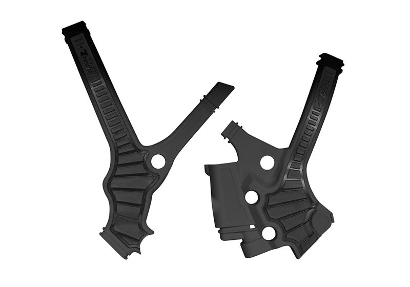 RACETECH (RTECH) OSŁONY RAMY (KOMPLET) BI-MATERIAL SUPER GRIP YAMAHA YZ 85 '22-'26 KOLOR CZARNY