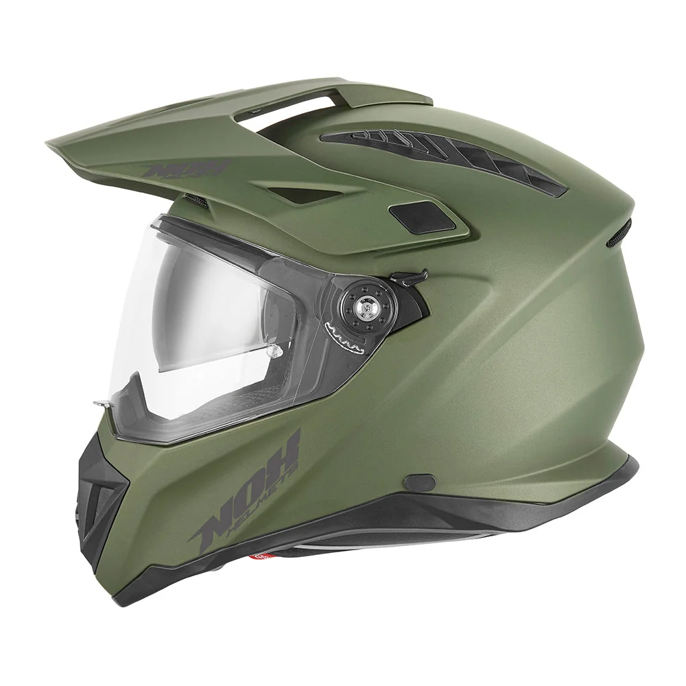 NOX KASK OFFROAD / TRAIL DUOSPORT (DUAL) N350 SOLID Z SZYBKĄ I BLENDĄ KOLOR ZIELONY (KHAKI) MAT