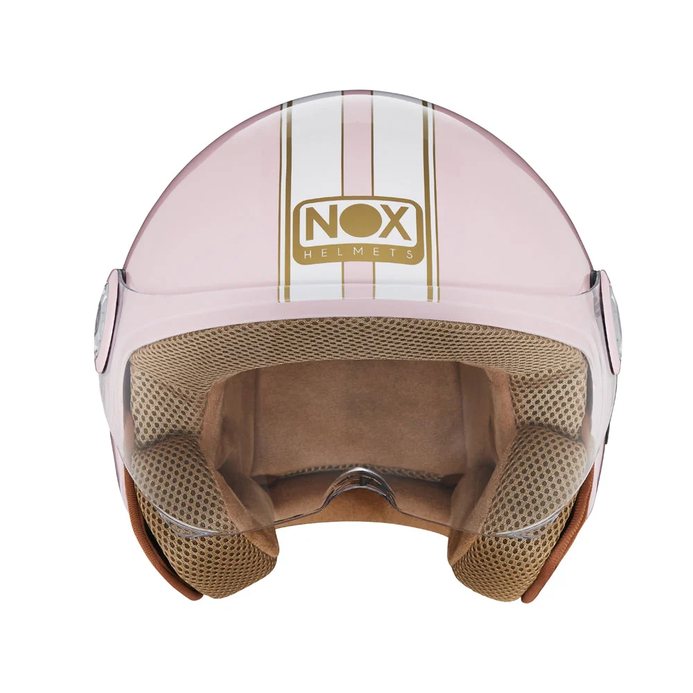 NOX KASK OTWARTY JET N210 EVO KOLOR RÓŻOWY POŁYSK