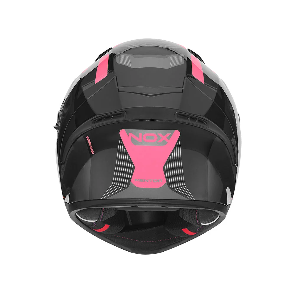 NOX WYPRZEDAŻ KASK INTEGRALNY (FULL FACE) Z BLENDĄ N402 MENTOR KOLOR CZARNY/RÓŻOWY
