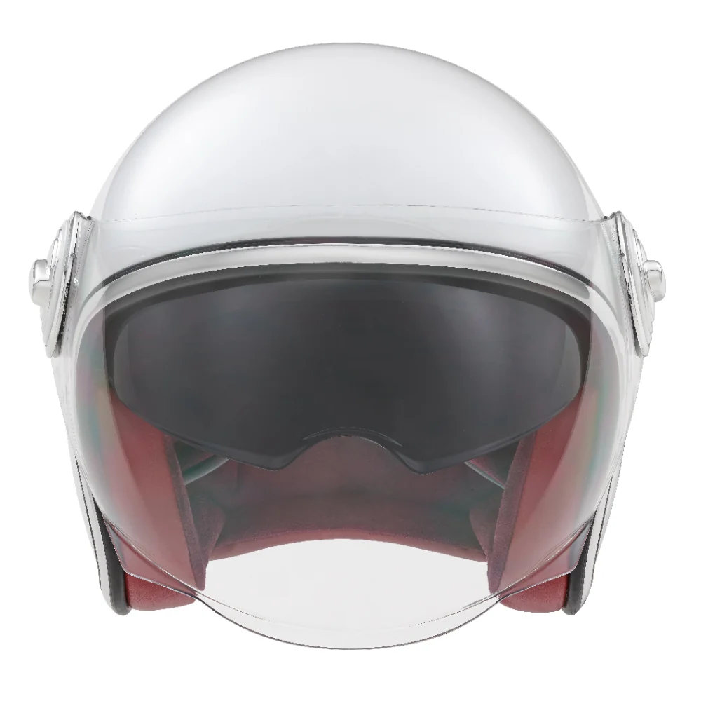 NOX PREMIUM KASK OTWARTY JET HERITAGE SOLID KOLOR BIAŁY POŁYSK
