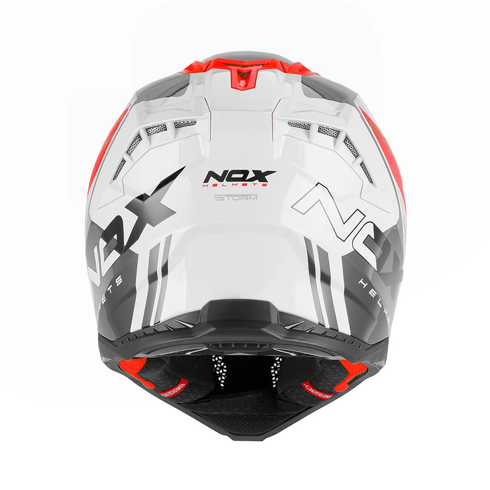 NOX WYPRZEDAŻ KASK OFF ROAD / CROSS N634 STORM KOLOR CZERWONY/BIAŁY