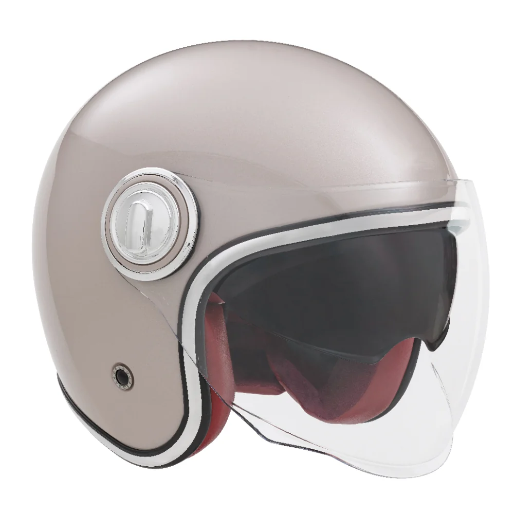 NOX PROMOCJA PREMIUM KASK OTWARTY JET HERITAGE SOLID KOLOR SZAMPAŃSKI