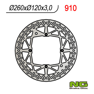 NG TARCZA HAMULCOWA PRZÓD BETA RR400/450 '05-07, HUSQVARNA CR125/250 '00-13, TC400/450/510 '02-13 , SWM 125/300/500/650 (260X120