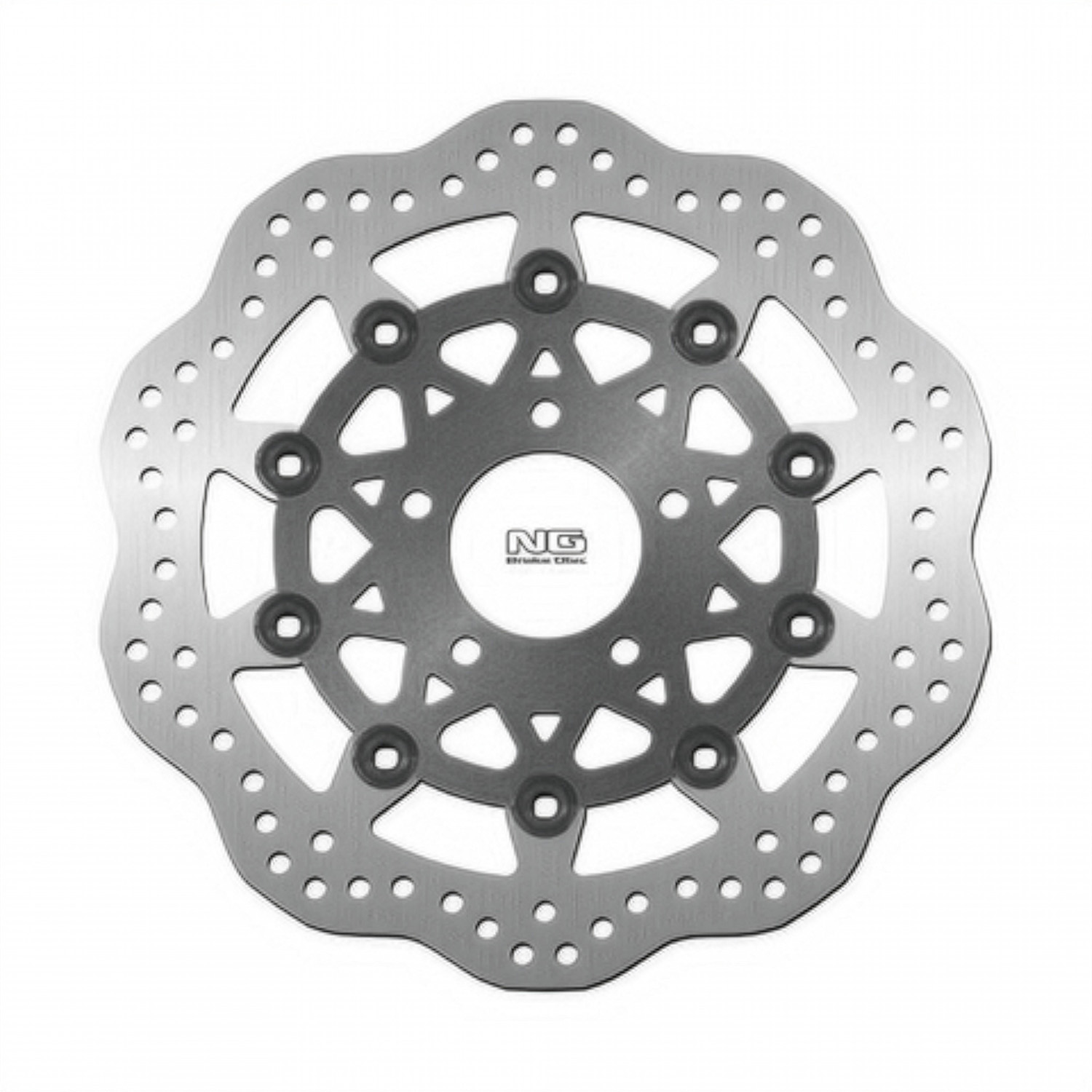 NG TARCZA HAMULCOWA PRZÓD SUZUKI GSF600 '95-04, GSXF600/750 '89-03 (290X64X4,5MM) (5X10,5MM) WAVE PŁYWAJĄCA (CZARNY ŚRODEK)