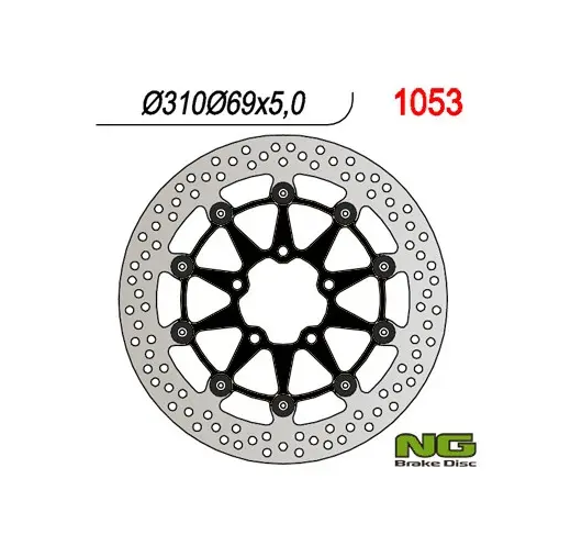 NG TARCZA HAMULCOWA PRZÓD SUZUKI DL650 '04-'07, SV650 '03-'08, DL1000 '02-'11, SV1000 '03-'07 (310x69x5) (5X10,5MM) ( CZARNY ŚRO