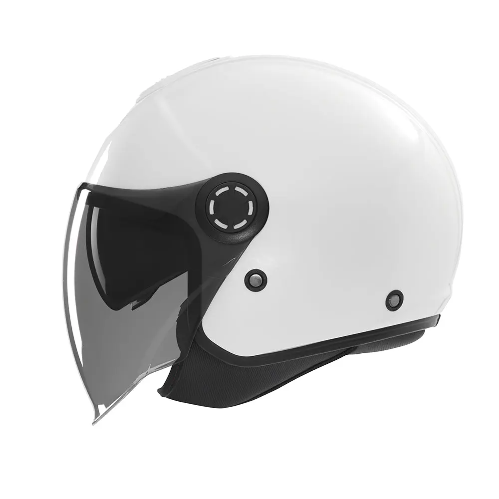 NOX KASK OTWARTY JET Z BLENDĄ N182 SOLID KOLOR BIAŁY POŁYSK