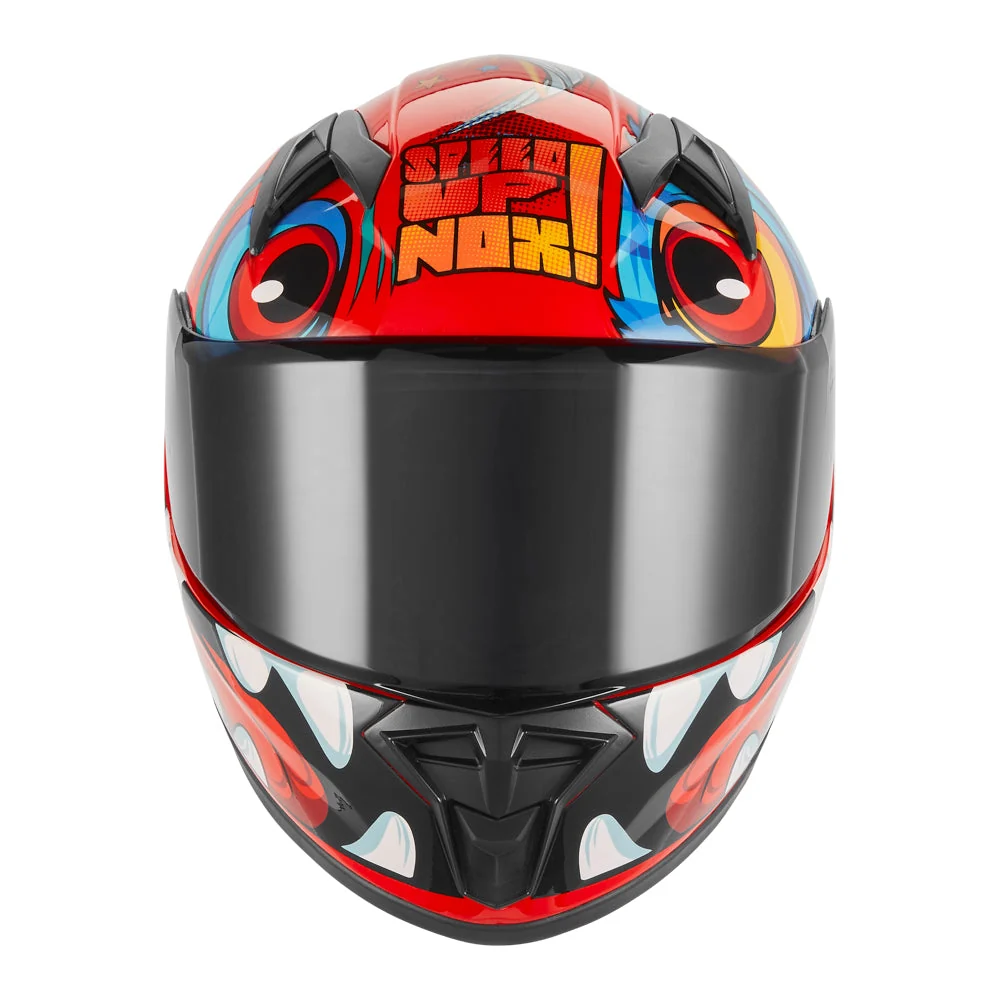 NOX KASK INTEGRALNY (FULL FACE) N731 SCRAPPY KID / JUNIOR (DZIECIĘCY) KOLOR CZERWONY/NIEBIESKI/BIAŁY