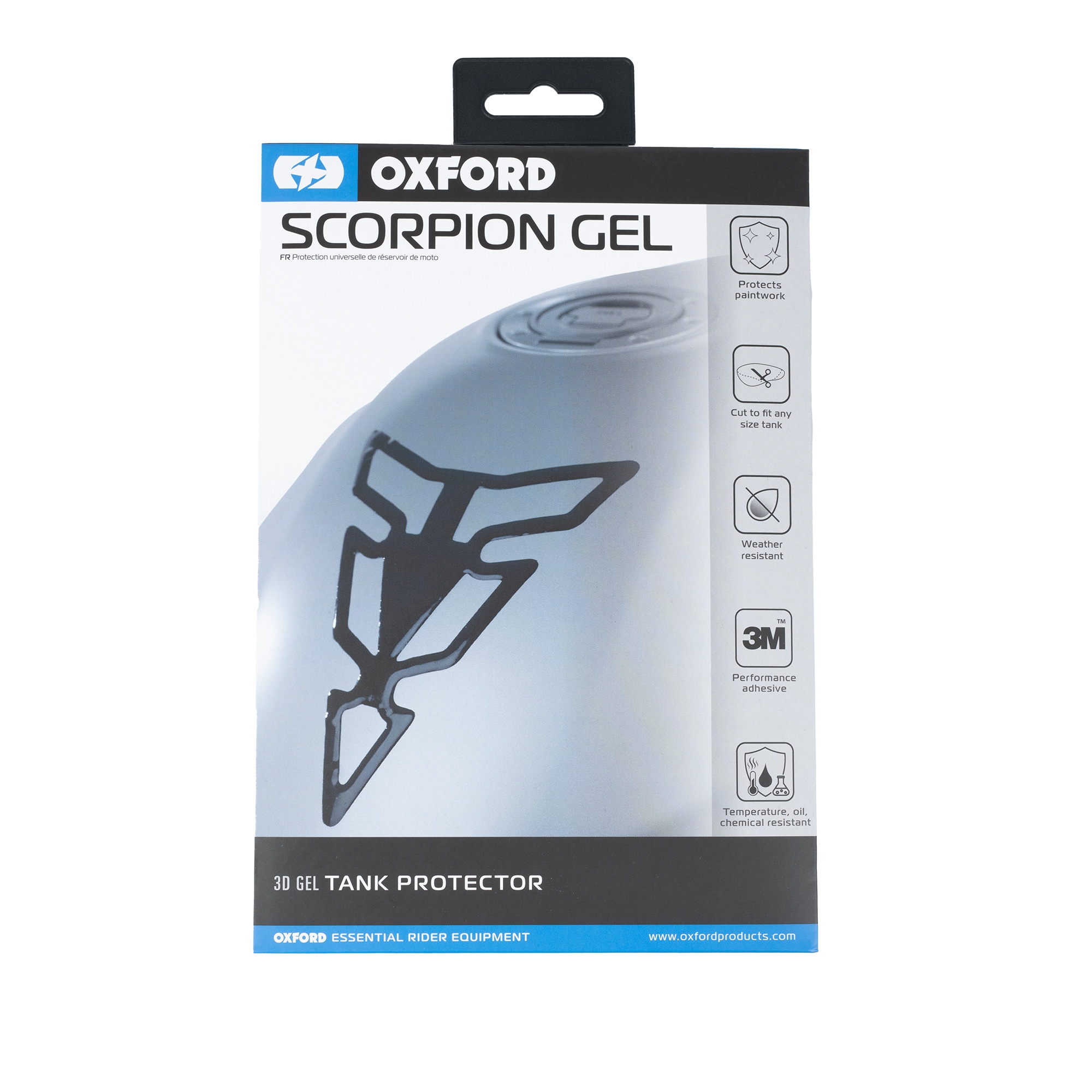 OXFORD PROMOCJA TANKPAD SCORPION GEL PROTECTOR NAKLEJKA NA ZBIORNIK KOLOR CZARNY
