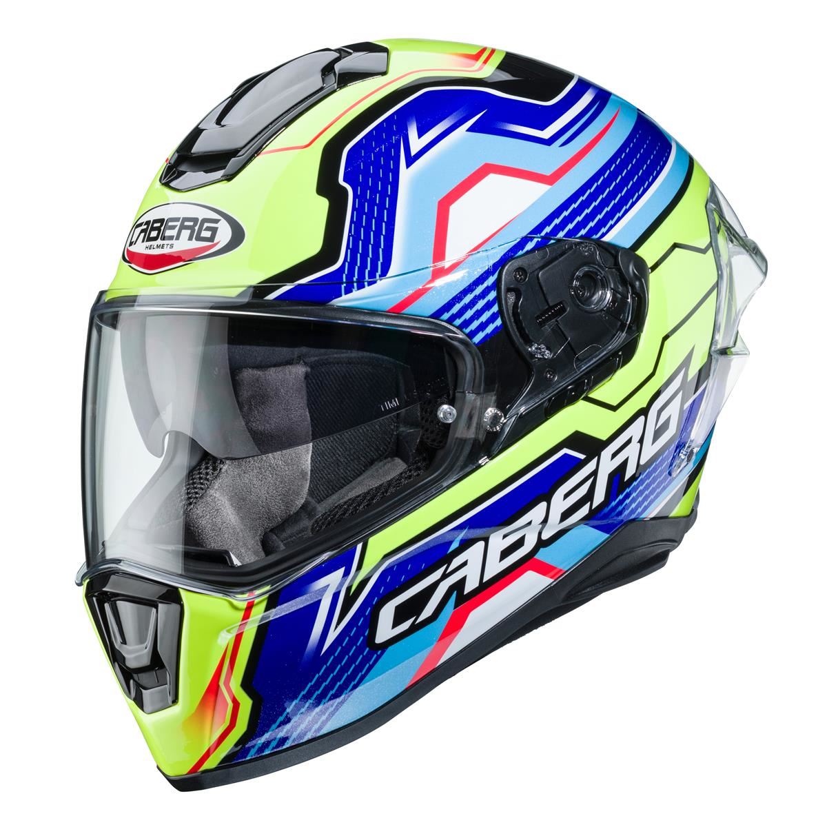 CABERG WYPRZEDAŻ KASK INTEGRALNY Z BLENDĄ MODEL DRIFT EVO LB29 (PINLOCK) KOLOR CZARNY/NIEBIESKI/ŻÓŁTY FLUO (PINLOCK W ZESTAWIE)