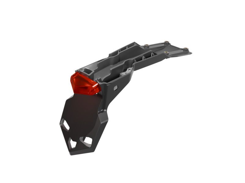 RACETECH (RTECH) BŁOTNIK TYLNY Z MOCOWANIEM TABLICY REJESTRACYJNEJ RACING (ODCHYLONY POD KĄTEM 30 ST.) SURRON ULTRA BEE '23-'26,