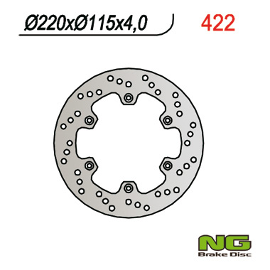 NG TARCZA HAMULCOWA TYŁ YAMAHA DT 125R '91-'06, DT 125X '05-'06, TDR 125 '93-'96, WR 125 '01-'07, YZ 125 '85-'96, TT-R 250 '93-'