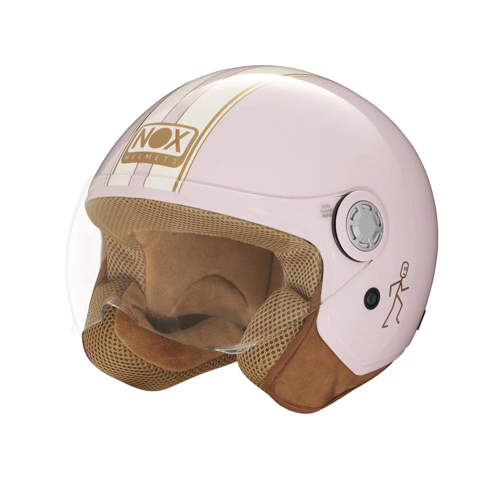 NOX KASK OTWARTY JET N210 EVO KOLOR RÓŻOWY POŁYSK
