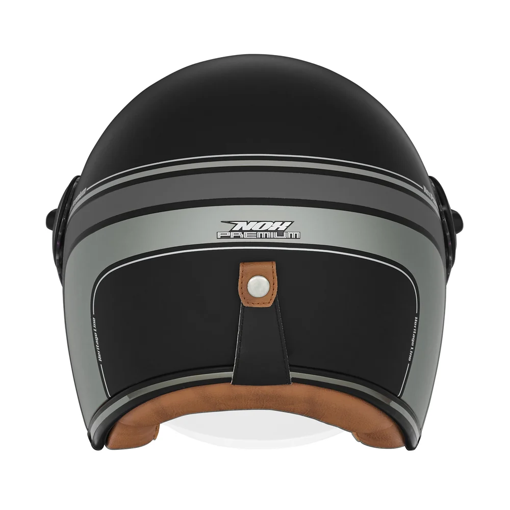 NOX WYPRZEDAŻ PREMIUM KASK OTWARTY JET HERITAGE LINE KOLOR CZARNY/TYTANOWY MAT