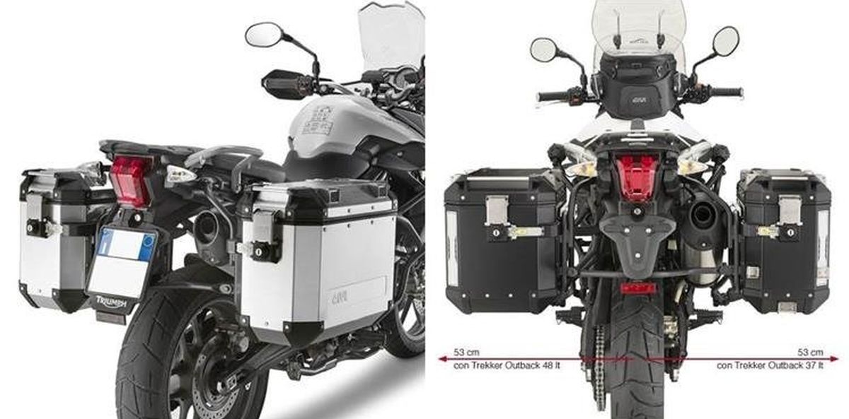 KAPPA STELAŻ KUFRÓW BOCZNYCH MONOKEY CAM SIDE TRIUMPH Tiger 800 / 800 XC / 800 XR (11-17) - POD KUFRY KFR K'FORCE ORAZ KVG K'VOY