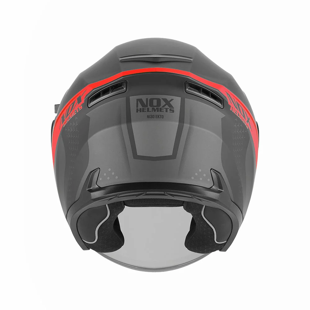 NOX WYPRZEDAŻ WYPRZEDAZ KASK OTWARTY JET Z BLENDĄ N130 EKTO KOLOR CZERWONY/CZARNY MAT