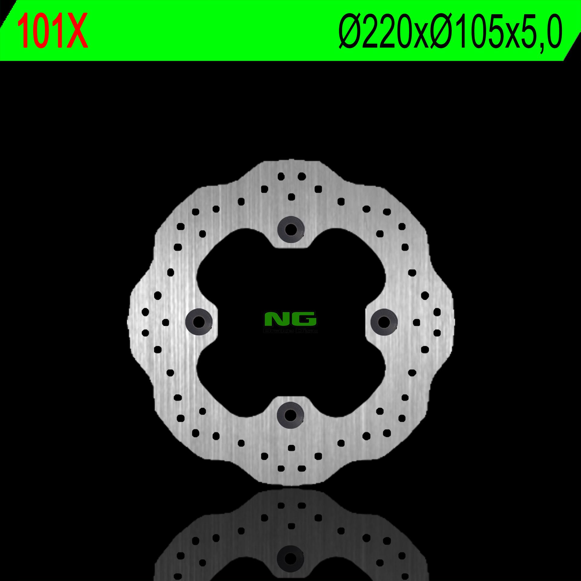 NG TARCZA HAMULCOWA TYŁ HONDA CBR 600F '91-'06, CBR 900, VTR 1000, CBR 250/300R 13-16, CBR 600RR 03-17, CBR 1000RR 09-18 (220X10