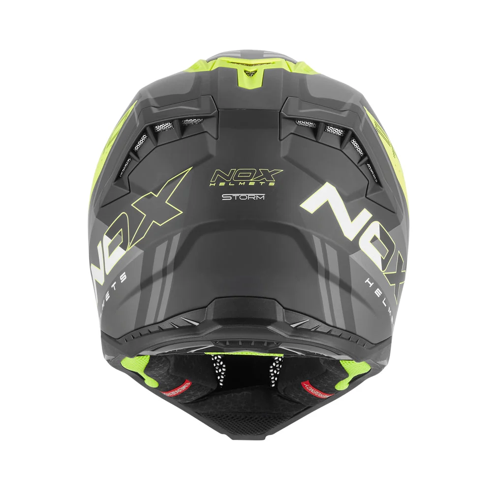 NOX WYPRZEDAŻ KASK OFF ROAD /CROSS N634 STORM KOLOR CZARNY MAT/ZÓŁTY FLUO