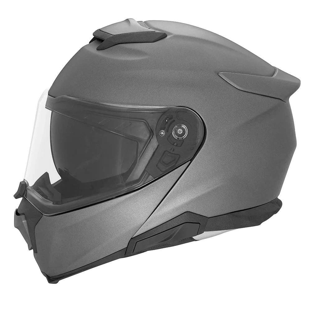 NOX KASK SZCZĘKOWY (FLIP-UP) Z BLENDĄ N967 SOLID KOLOR TYTANOWY MAT (PINLOCK DO TEGO MODELU - FILMPINLOCK30DKS166)