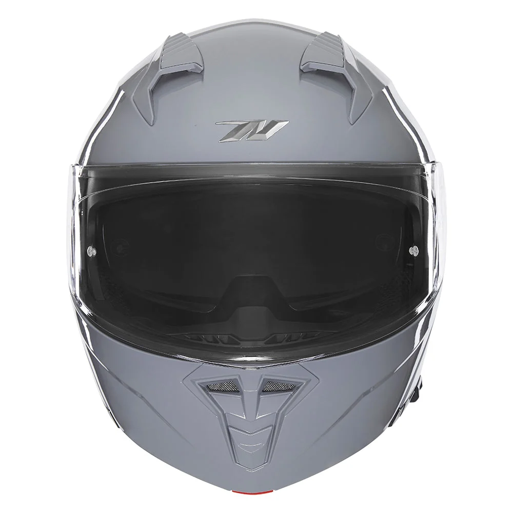 NOX PROMOCJA KASK SZCZĘKOWY (FLIP-UP) Z BLENDĄ N968 SOLID KOLOR SZARY POŁYSK