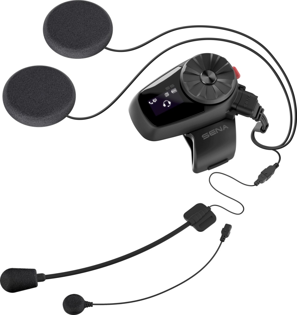 SENA INTERKOM MOTOCYKLOWY 5S BLUETOOTH 5 DO 700M Z WYŚWIETLACZEM LCD, GŁOŚNIKAMI HD SPEAKERS I UNIWERSALNYM ZESTAWEM MIKROFONÓW 
