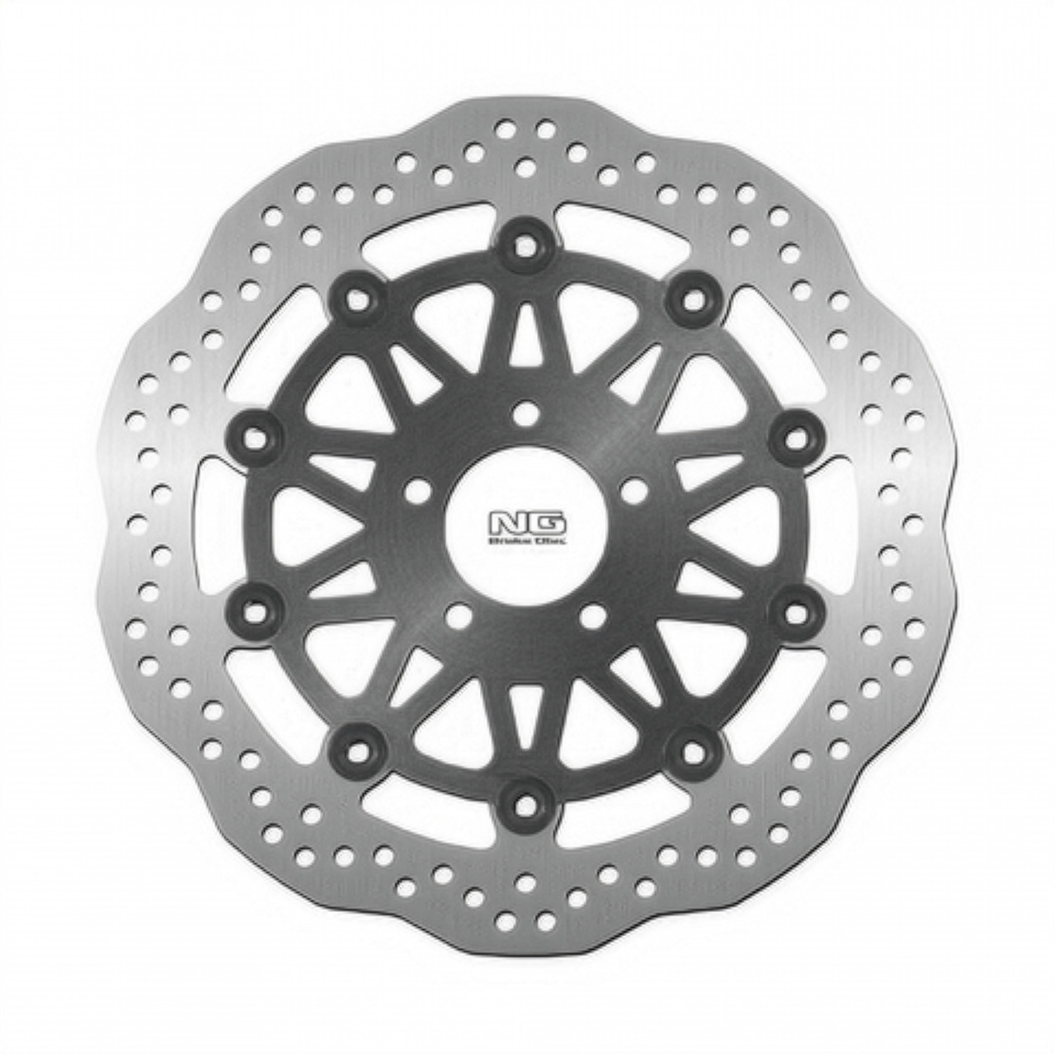 NG TARCZA HAMULCOWA PRZÓD KAWASAKI ZR1100 '92-98, ZXR1100 '99-00, ZX-9R '00-01 (310X61X5MM) (5X10,5MM) WAVE PŁYWAJĄCA (CZARNY ŚR