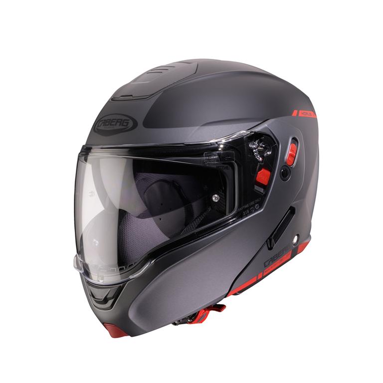 CABERG KASK SZCZĘKOWY FLIP-UP MODEL HORUS X RAY CZARNY MAT/SZARY/CZERWONY FLUO