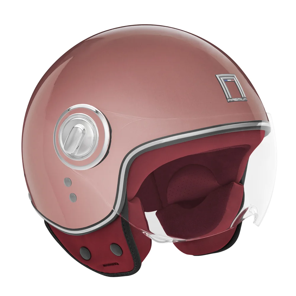 NOX WYPRZEDAŻ PREMIUM KASK OTWARTY JET IDOL SOLID KOLOR RÓŻOWY/ZŁOTY