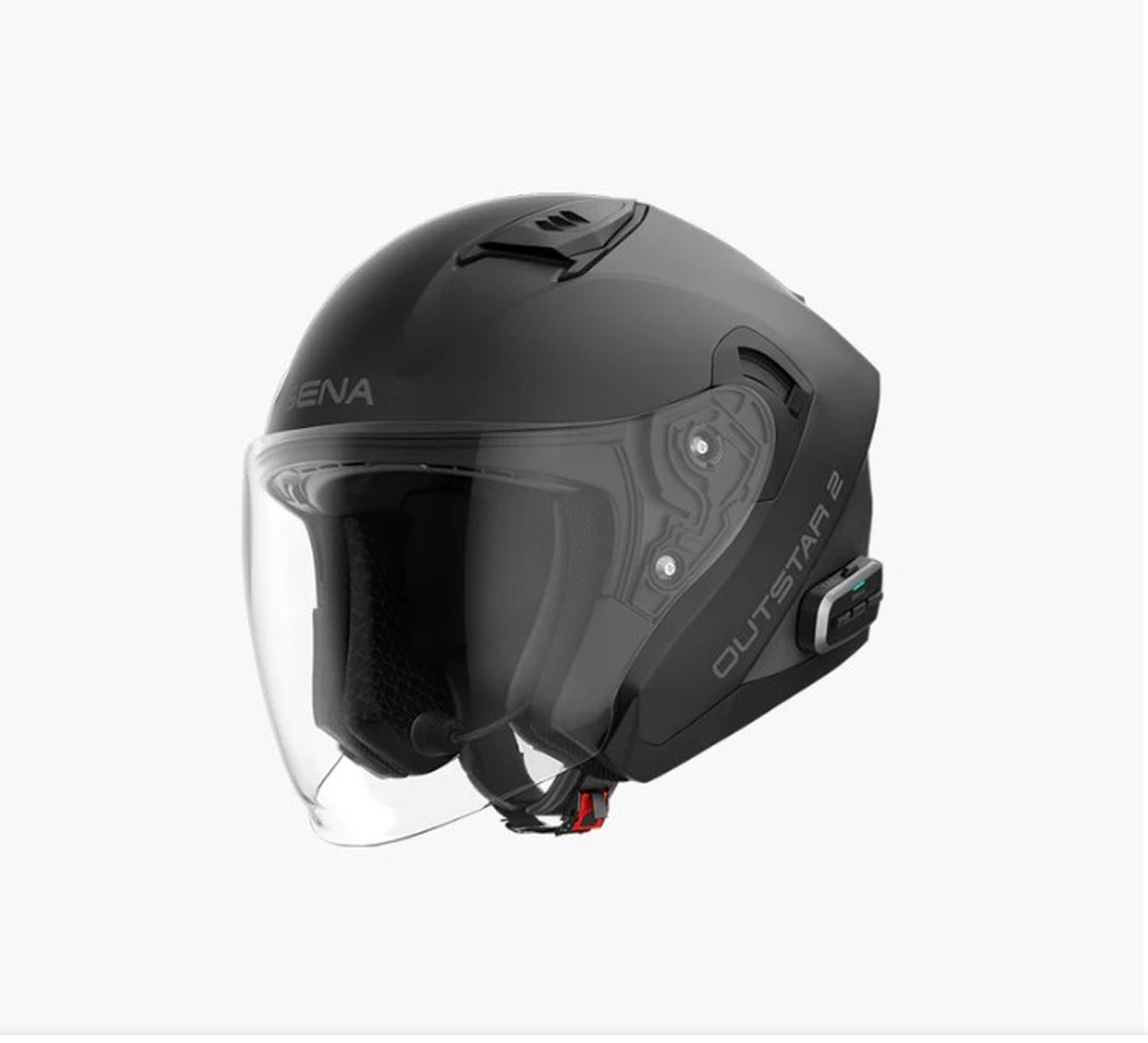 SENA 2026/07 KASK OUTSTAR 2 OTWARTY JET Z INTERKOMEM MESH 3.0 DO 1200M ROZMIAR M KOLOR CZARNY MATT ( ECE R22.06 ) (EL)