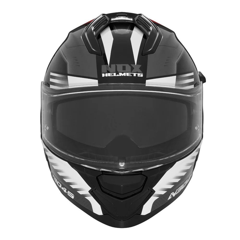 NOX WYPRZEDAŻ KASK INTEGRALNY (FULL FACE) Z BLENDĄ N304S CARVER KOLOR CZARNY/BIAŁY/CZERWONY