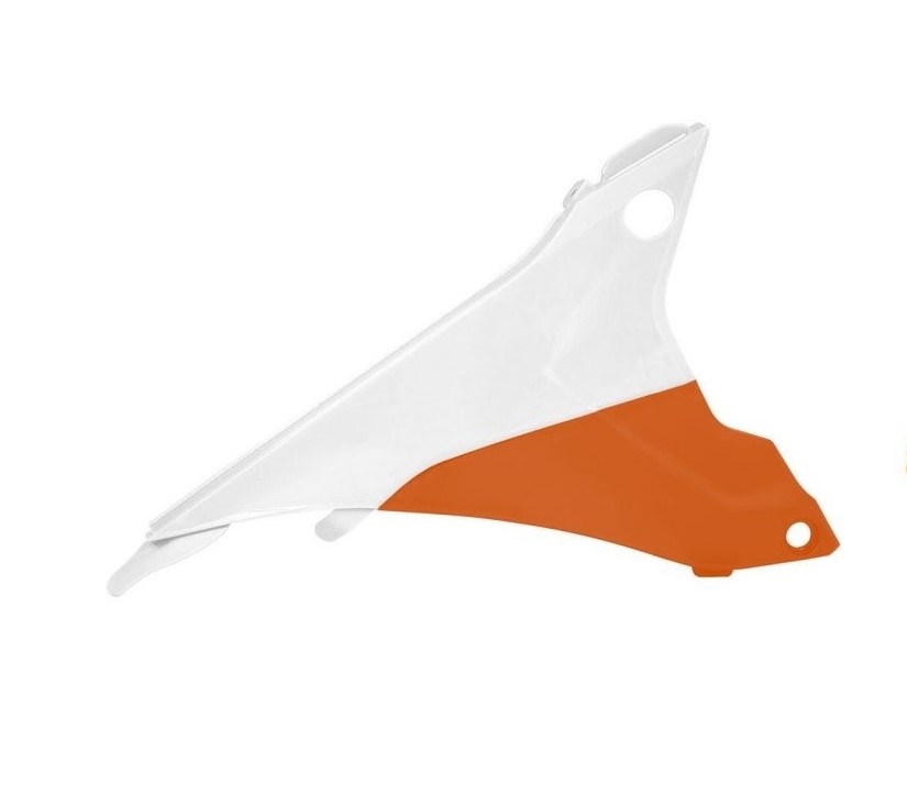 RACETECH (RTECH) OSŁONA FILTRA POWIETRZA PRAWA KTM EXC/EXCF 125-500 '14-16 KOLOR OEM 2015 POMARAŃCZOWY/BIAŁY (KT04054999WRT) - W