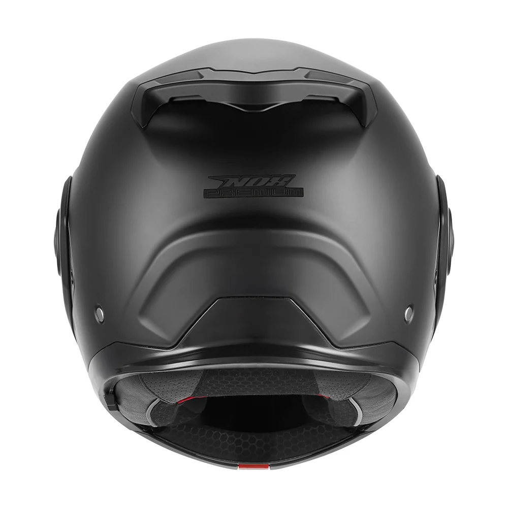 NOX PREMIUM KASK SZCZĘKOWY FLIP-BACK (SZCZĘKA DO TYŁU) Z BLENDĄ SPINNER KOLOR CZARNY MAT