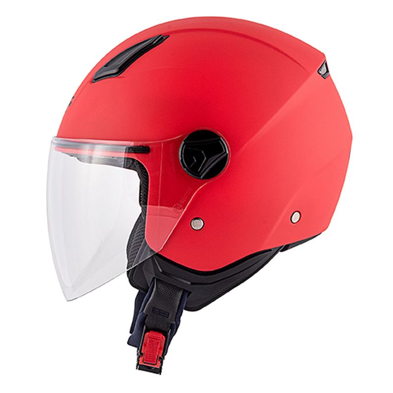KAPPA KASK KV28 EVO SOLID JUNIOR OTWARTY JET KOLOR CZERWONY MATT (HOMOLOGACJA ECE 22R06)