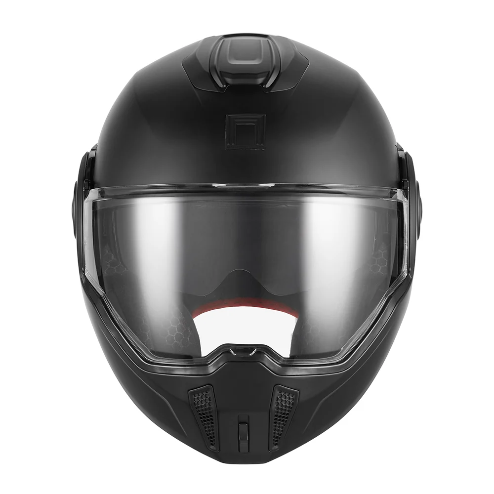 NOX PREMIUM KASK SZCZĘKOWY FLIP-BACK (SZCZĘKA DO TYŁU) Z BLENDĄ SPINNER KOLOR CZARNY MAT