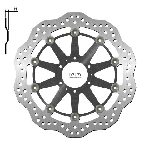 NG TARCZA HAMULCOWA PRZÓD HONDA XL 1000 V VARADERO '99-'13, VFR CROSSRUNNER 800 '11-14 (296X62X5MM) (6X6,5MM) WAVE PŁYWAJĄCA (ŚR