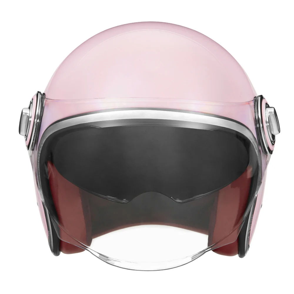 NOX PREMIUM KASK OTWARTY JET HERITAGE SOLID KOLOR RÓŻOWY PASTELOWY