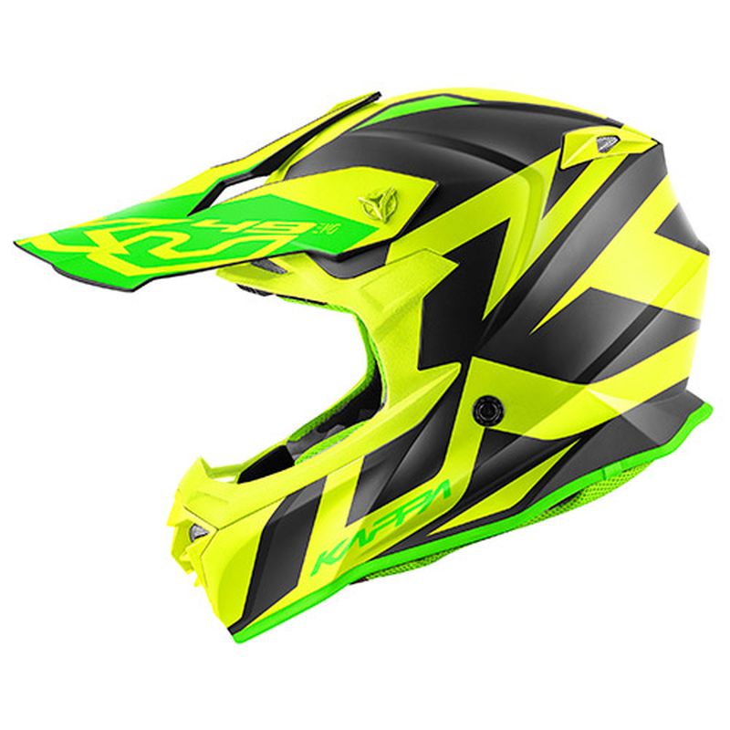 KAPPA KASK KV49 EVO GREAT CROSS KOLOR CZARNY MAT/ŻÓŁTY ( HOMOLOGACJA ECE 22R06 )