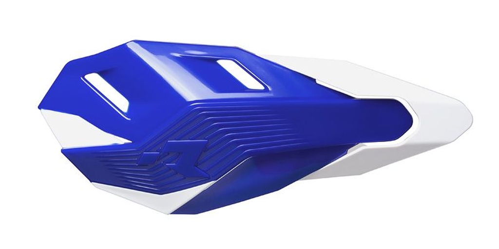 RACETECH (RTECH) OSŁONY RĄK (HANDBARY) HP3 KOLOR NIEBIESKI BIAŁY (Z 2 RODZAJAMI MOCOWAŃ DO KIEROWNICY ORAZ MANETEK)