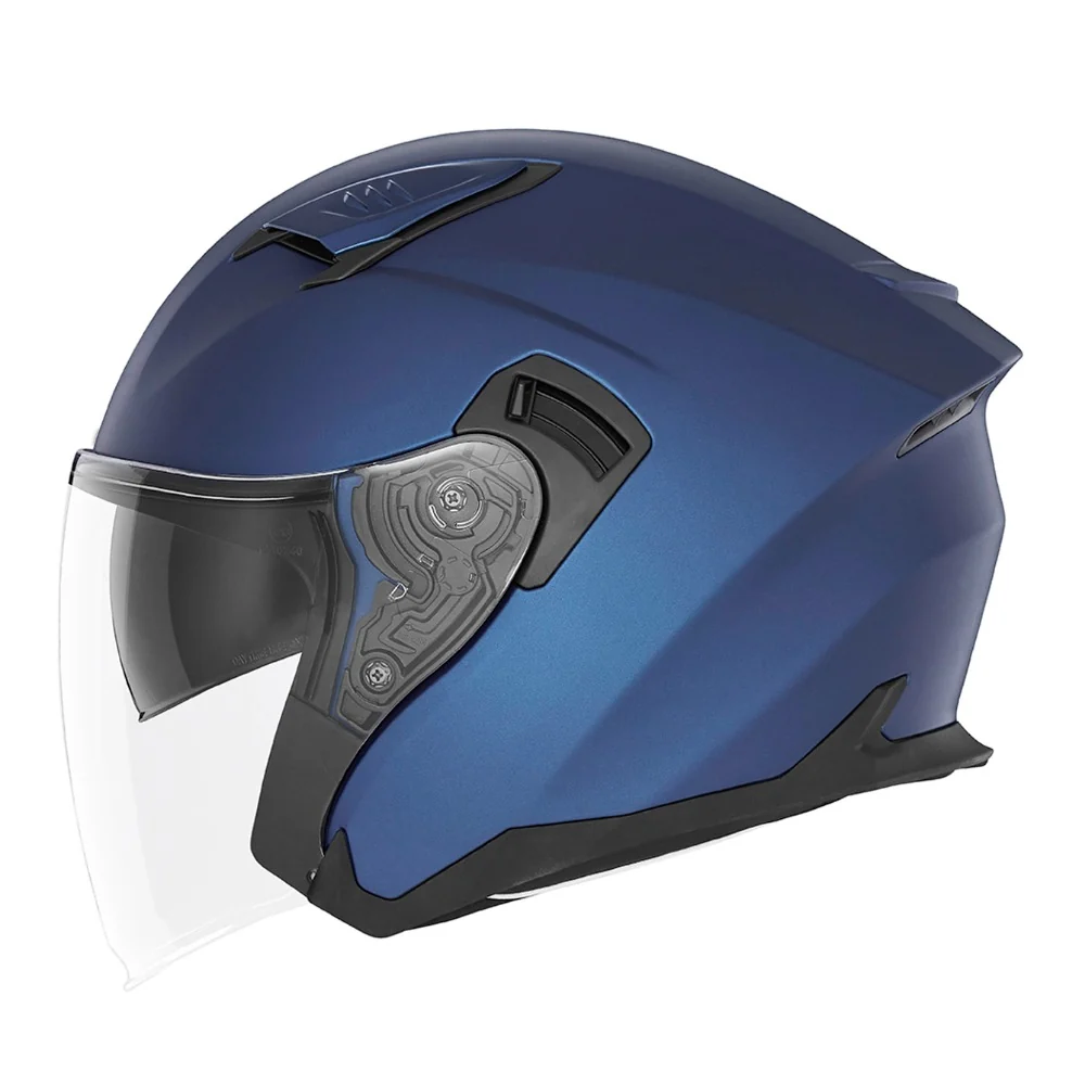NOX KASK OTWARTY JET Z BLENDĄ N130 SOLID KOLOR NIEBIESKI MAT