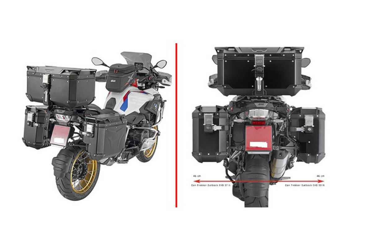 KAPPA STELAŻ KUFRÓW BOCZNYCH MONOKEY CAM SIDE BMW R 1200 GS / ADV '13-'18, R 1250 GS / ADV '19-'24 - POD KUFRY KVG K'VOYAGER ALU