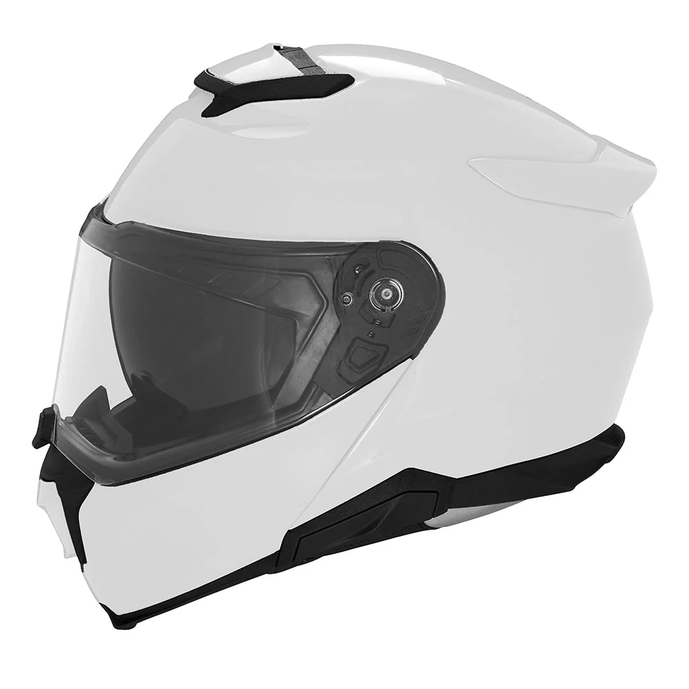 NOX KASK SZCZĘKOWY (FLIP-UP) Z BLENDĄ N967 SOLID KOLOR BIAŁY POŁYSK (PINLOCK DO TEGO MODELU - FILMPINLOCK30DKS166)