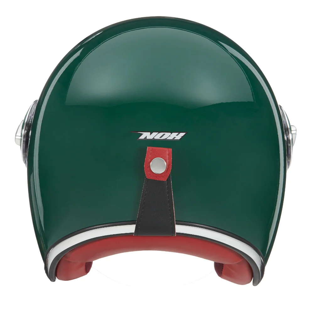 NOX PREMIUM KASK OTWARTY JET HERITAGE SOLID KOLOR ZIELONY POŁYSK