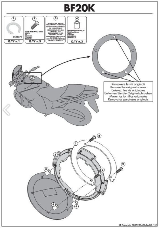 KAPPA MOCOWANIE TANKLOCK HONDA CROSSTOURER 1200 '12-13