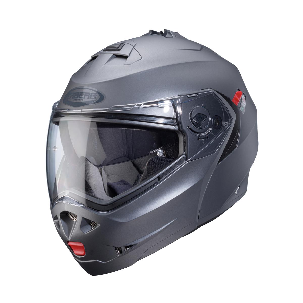 CABERG KASK SZCZĘKOWY FLIP-UP MODEL DUKE X SOLID KOLOR SZARY MAT (PINLOCK W ZESTAWIE)