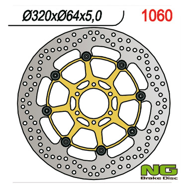 NG TARCZA HAMULCOWA PRZÓD APRILIA CAPONORD 1200 '13-17, YAMAHA FZR 1000 '87-95, XJR1200/1300 '95-'99, QJ MOTOR SRK 800 RR '25-'2