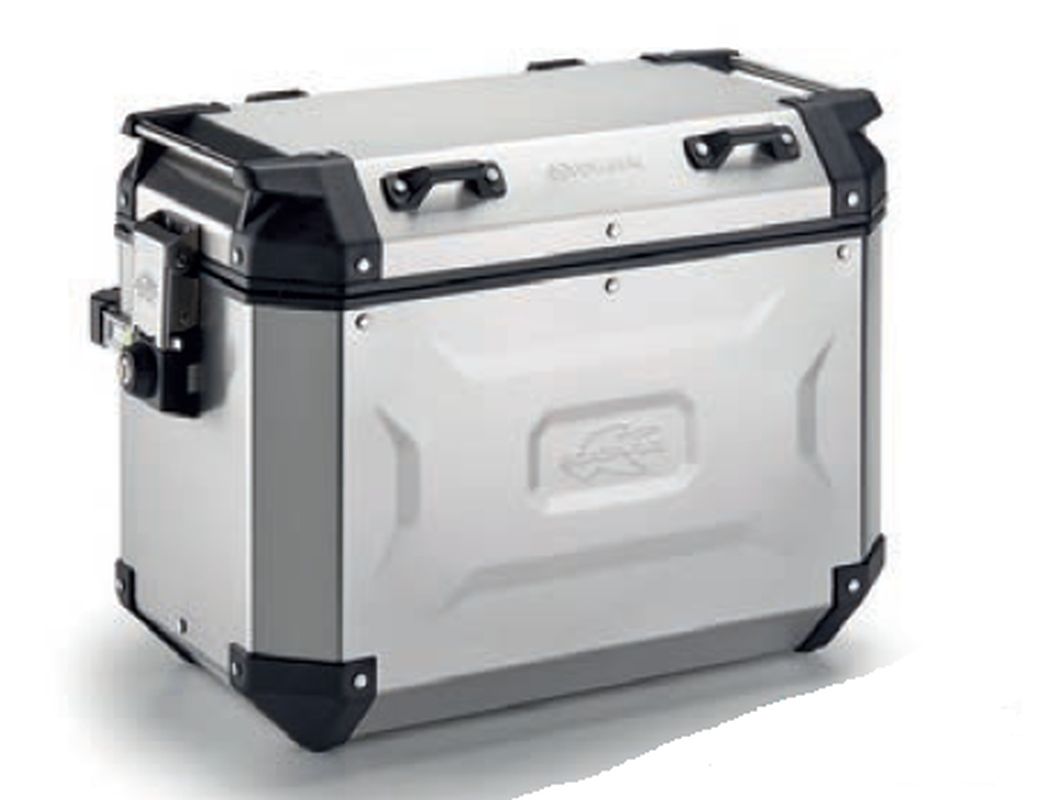 KAPPA KUFER BOCZNY 48L MONOKEY CAM SIDE KVG48A K'VOYAGER ALUMINIOWY LEWY KOLOR SREBRNY