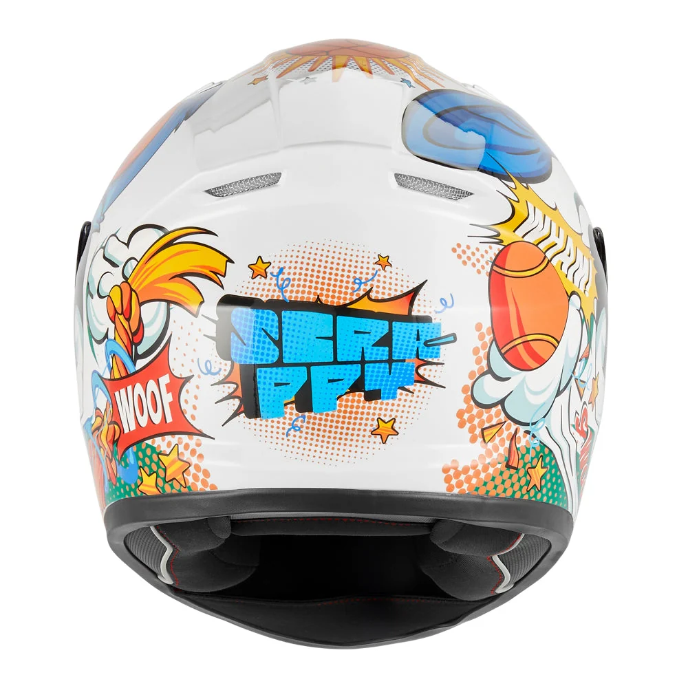 NOX KASK INTEGRALNY (FULL FACE) N731 SCRAPPY KID / JUNIOR (DZIECIĘCY) KOLOR BIAŁY/CZARNY/NIEBIESKI
